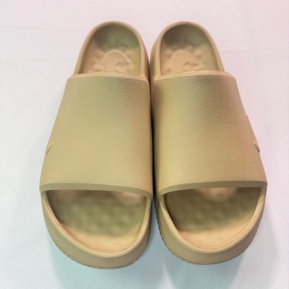 Nike Calm Slide Sesame Tan Kids Foam Sandals size 6Y women size 7 - Picture 2 of 7